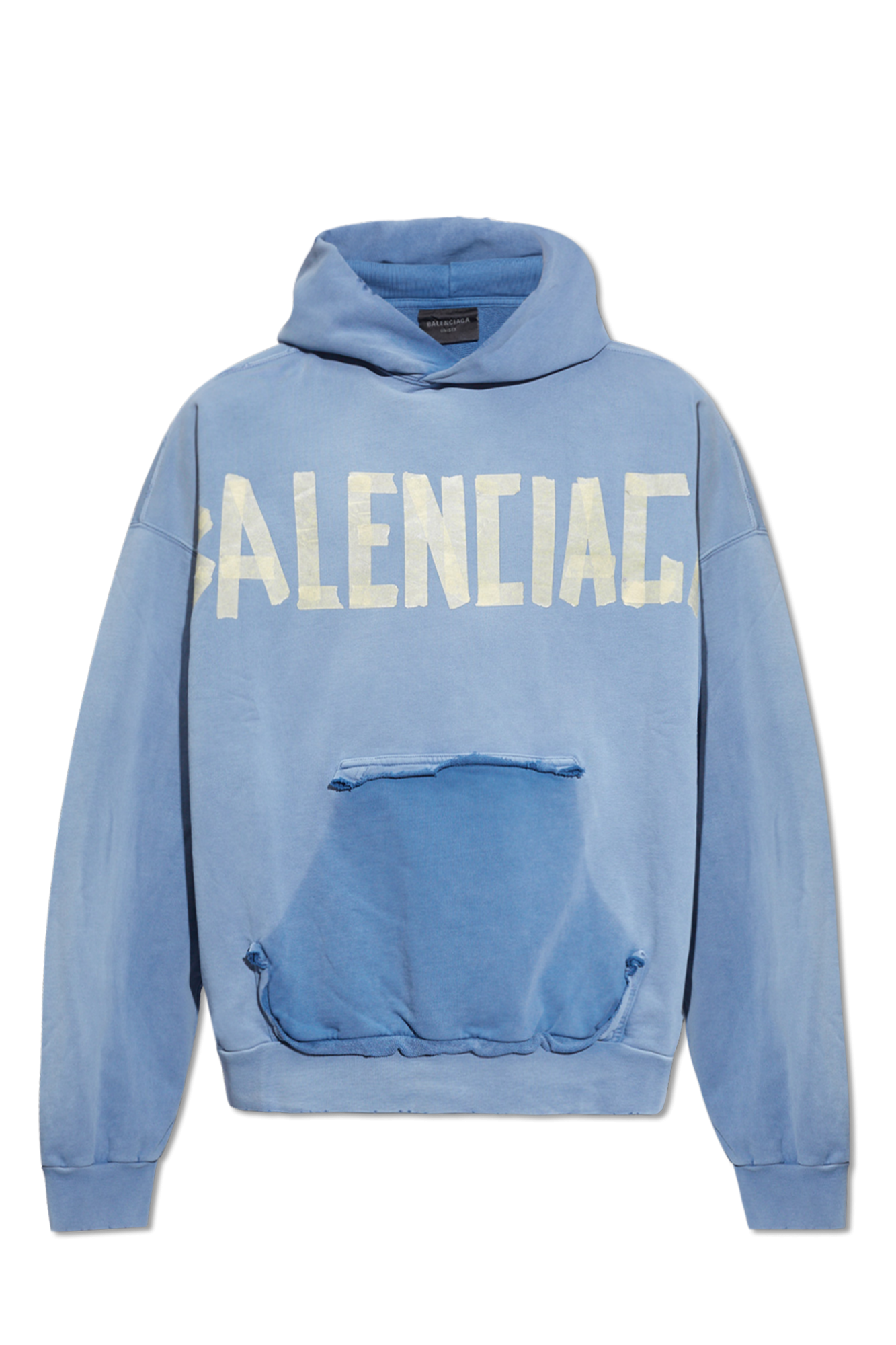 Balenciaga hoodie hot sale light blue